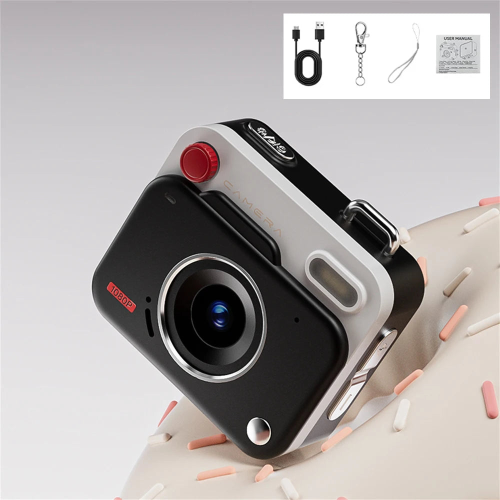 2025 New Thumb Pocket CCD Digital Camera HD Retro Mini Camera Portable Keychain Camera Outdoor Travel Photo Recorder Gift Y6000