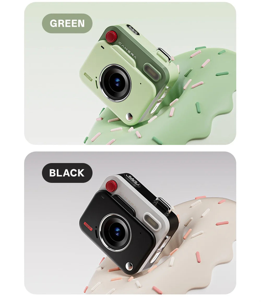 2025 New Thumb Pocket CCD Digital Camera HD Retro Mini Camera Portable Keychain Camera Outdoor Travel Photo Recorder Gift Y6000