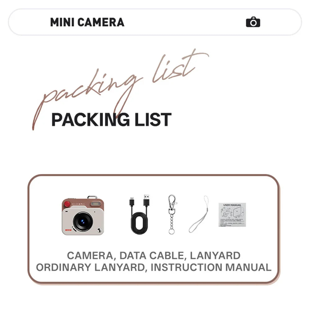 2025 New Thumb Pocket CCD Digital Camera HD Retro Mini Camera Portable Keychain Camera Outdoor Travel Photo Recorder Gift Y6000