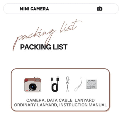 2025 New Thumb Pocket CCD Digital Camera HD Retro Mini Camera Portable Keychain Camera Outdoor Travel Photo Recorder Gift Y6000