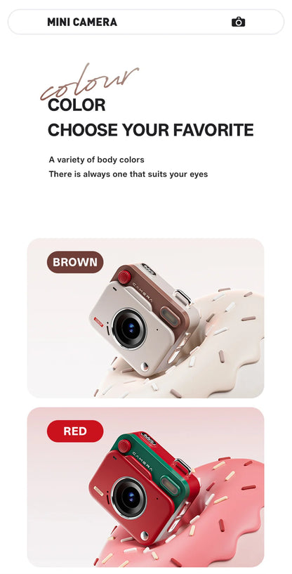 2025 New Thumb Pocket CCD Digital Camera HD Retro Mini Camera Portable Keychain Camera Outdoor Travel Photo Recorder Gift Y6000