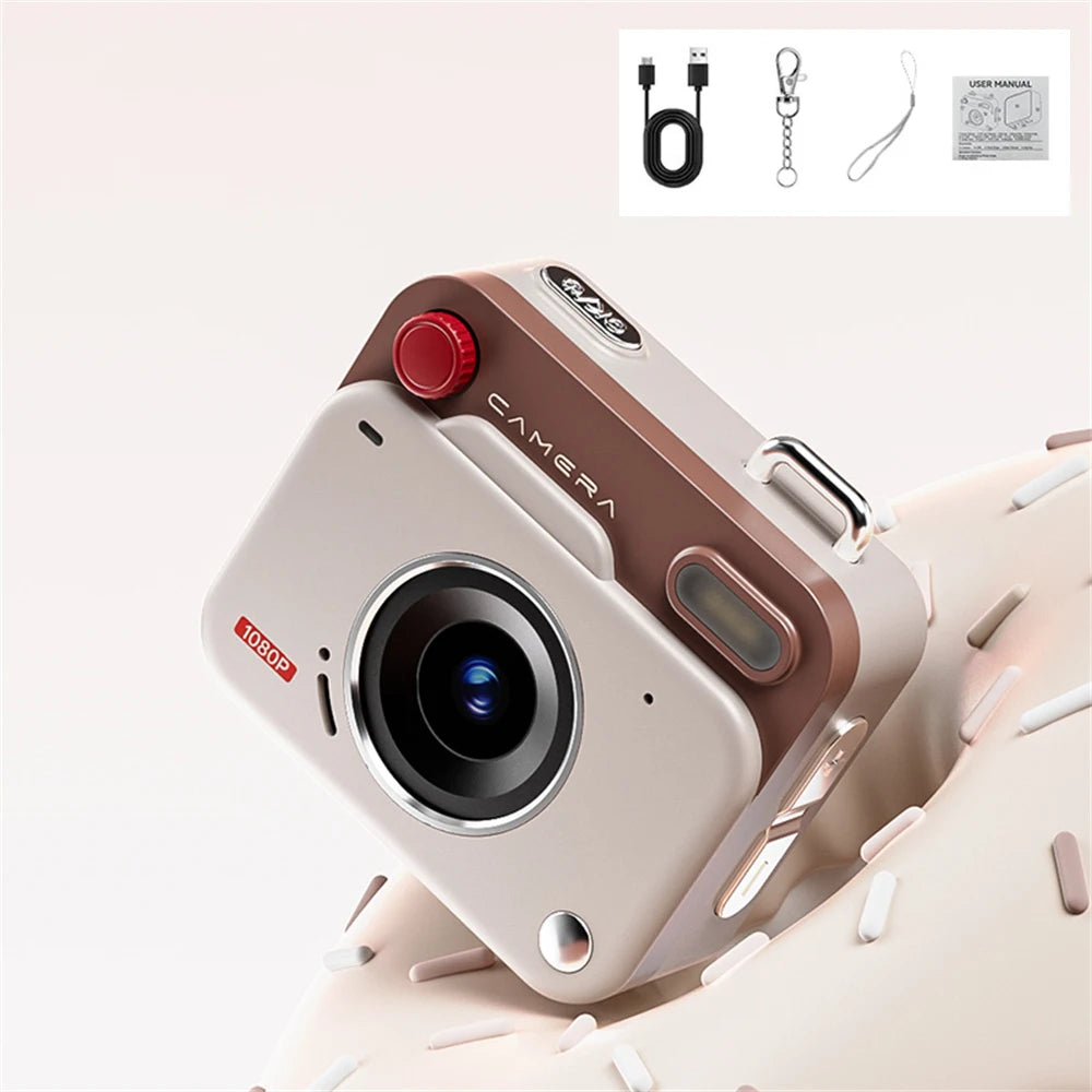 2025 New Thumb Pocket CCD Digital Camera HD Retro Mini Camera Portable Keychain Camera Outdoor Travel Photo Recorder Gift Y6000