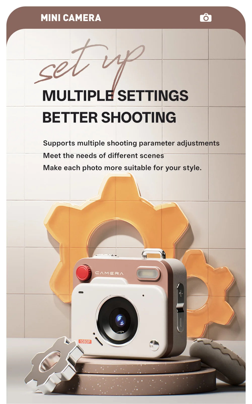 2025 New Thumb Pocket CCD Digital Camera HD Retro Mini Camera Portable Keychain Camera Outdoor Travel Photo Recorder Gift Y6000