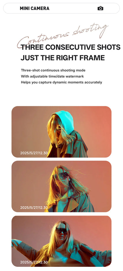 2025 New Thumb Pocket CCD Digital Camera HD Retro Mini Camera Portable Keychain Camera Outdoor Travel Photo Recorder Gift Y6000