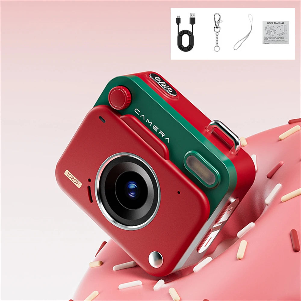 2025 New Thumb Pocket CCD Digital Camera HD Retro Mini Camera Portable Keychain Camera Outdoor Travel Photo Recorder Gift Y6000