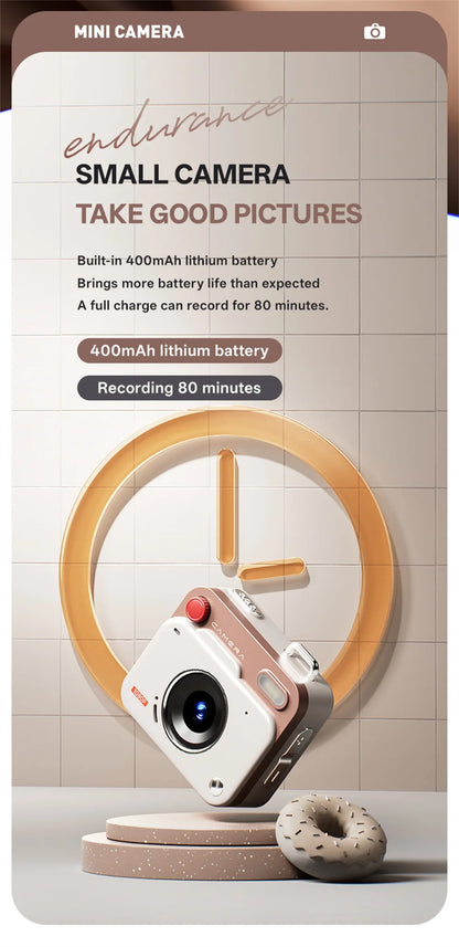 2025 New Thumb Pocket CCD Digital Camera HD Retro Mini Camera Portable Keychain Camera Outdoor Travel Photo Recorder Gift Y6000